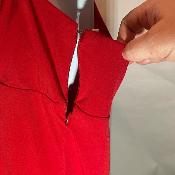 Betsy & Adam Red Bubble Skirt Dress - Picture 10 of 13